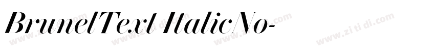 BrunelText ItalicNo字体转换